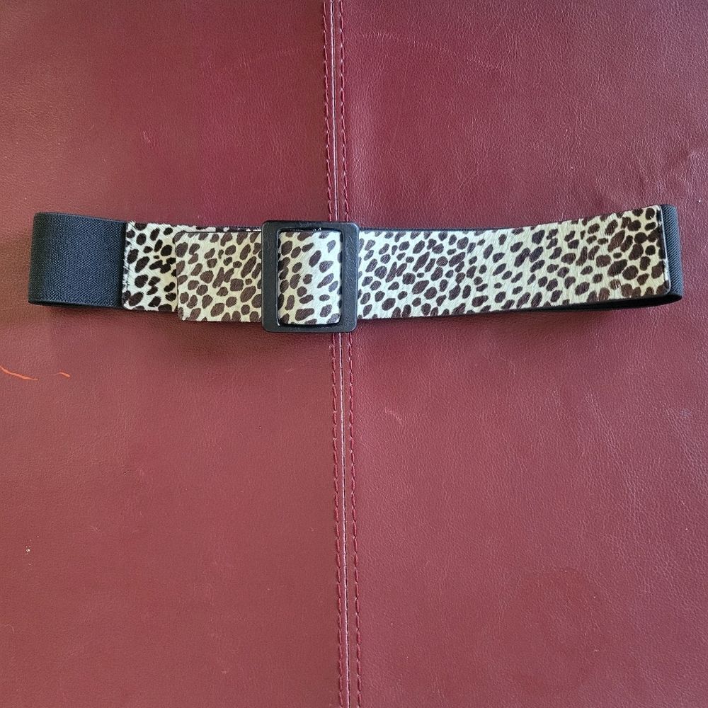 New Ann Taylor Animal Print Fur Hide Waist Belt